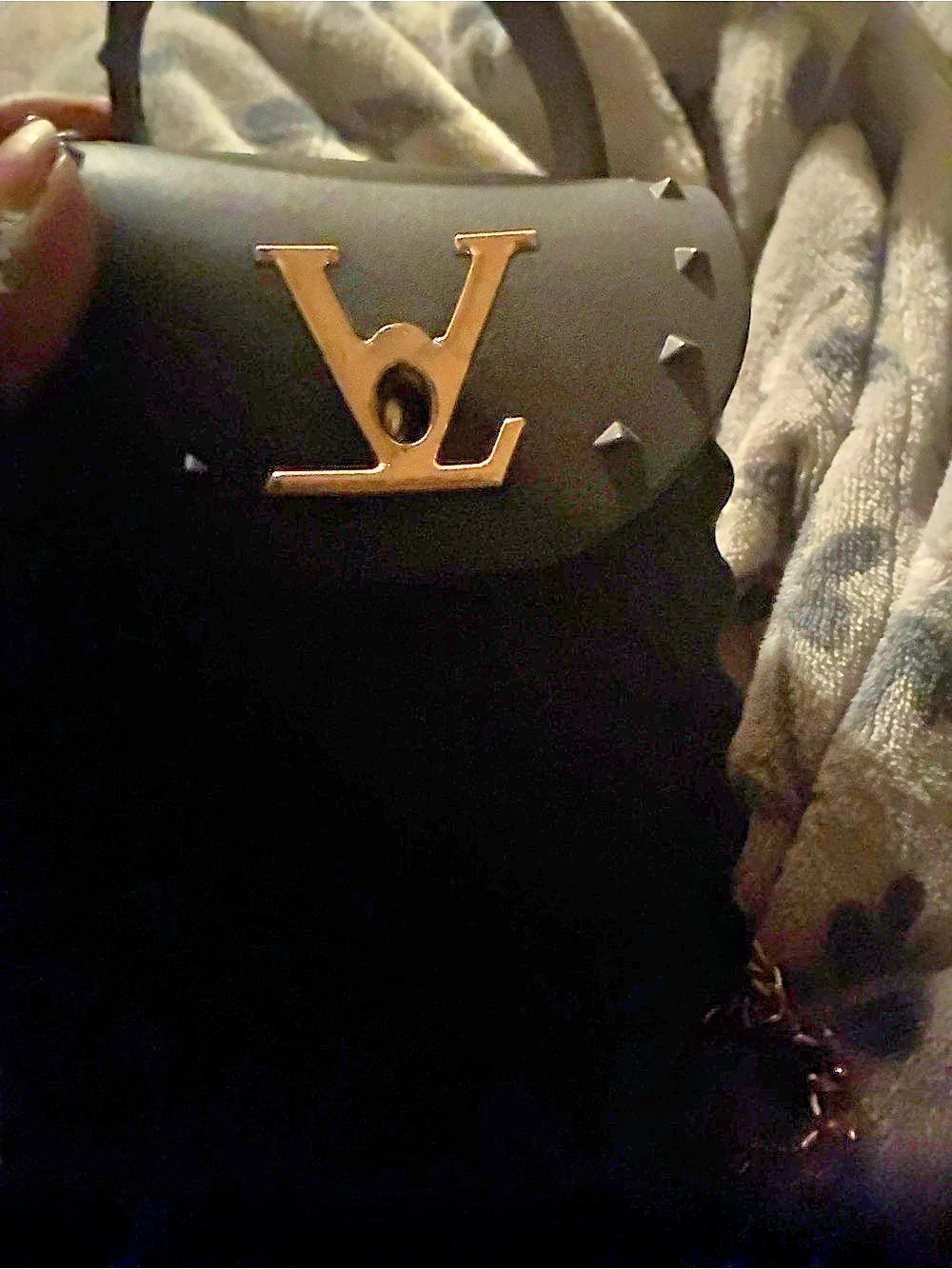 Louis Vuitton Studded Epi Twist MM Black Mini Bag
